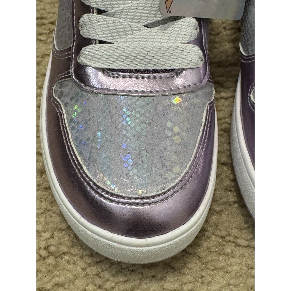 New Skechers Standouts - Sleek Shines girls Sneaker Sz 2 Light Purple/Silver - Picture 4 of 12